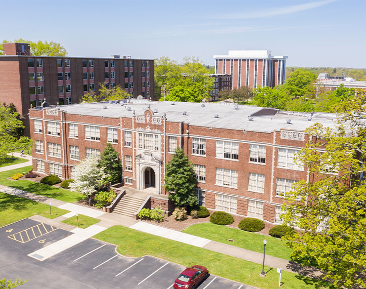 Aerial view of Wilson Hall