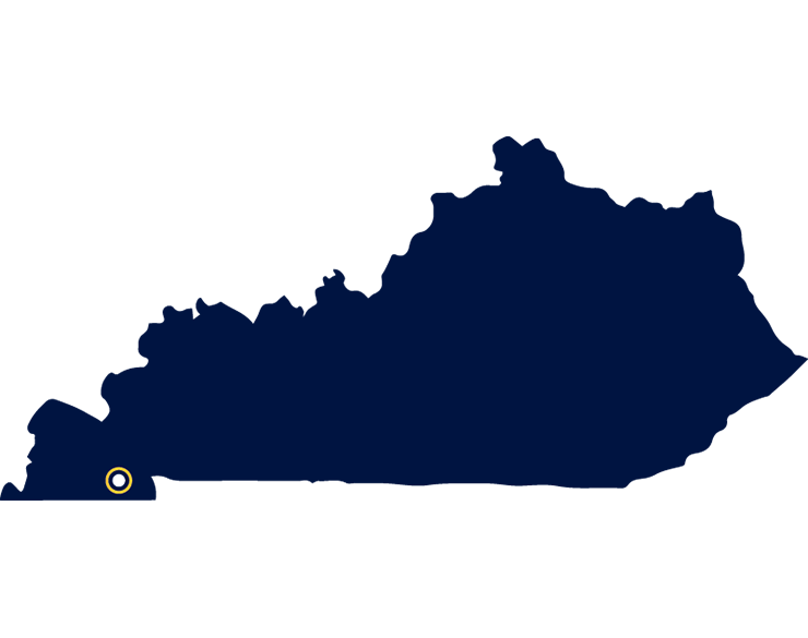 Illustration of Kentucky map with Murray highlighted