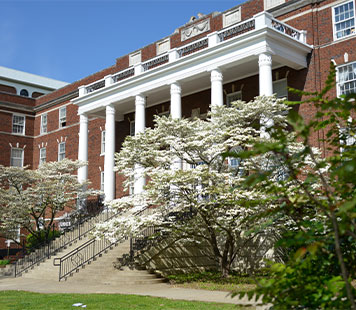 Wells Hall in spring