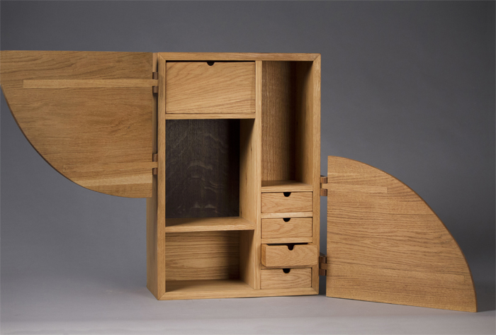 A wooden wardrobe made by student Katie Heldenbrand. 