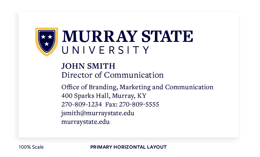 horizontal business card