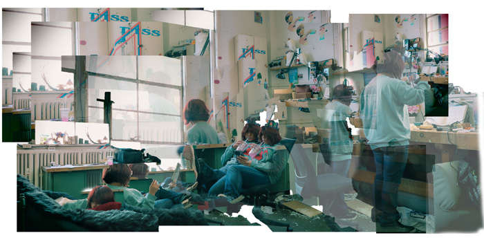 “Procrastination” by Isabel Bolanos. Several photos of the artist are spliced together to provide a clear picture of her experience with procrastination. 