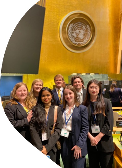 Picture of students at the United Nations General Assembly