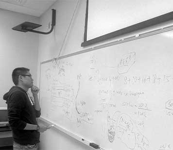 Student at the whiteboard