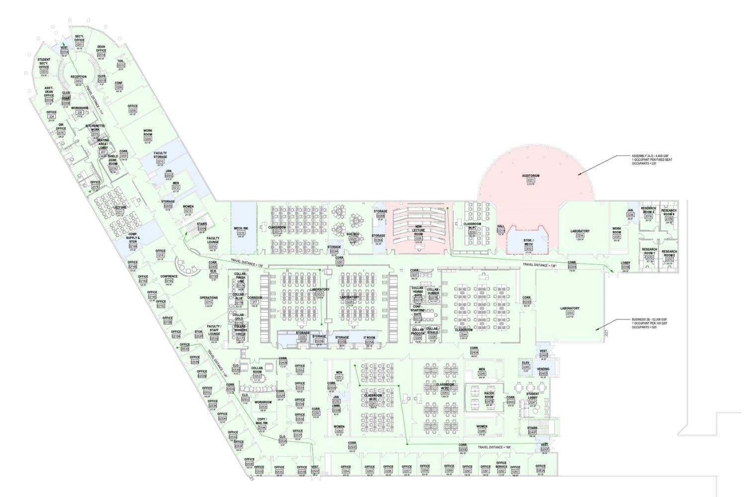 Floor plan for IT Building 2nd floor