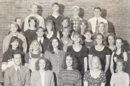 Presidential Scholars pose for a photo featured in the 1996 Shield yearbook.