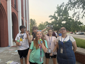 RIMA campers during a scavenger hunt