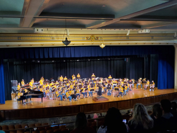 A concert band of RIMA campers