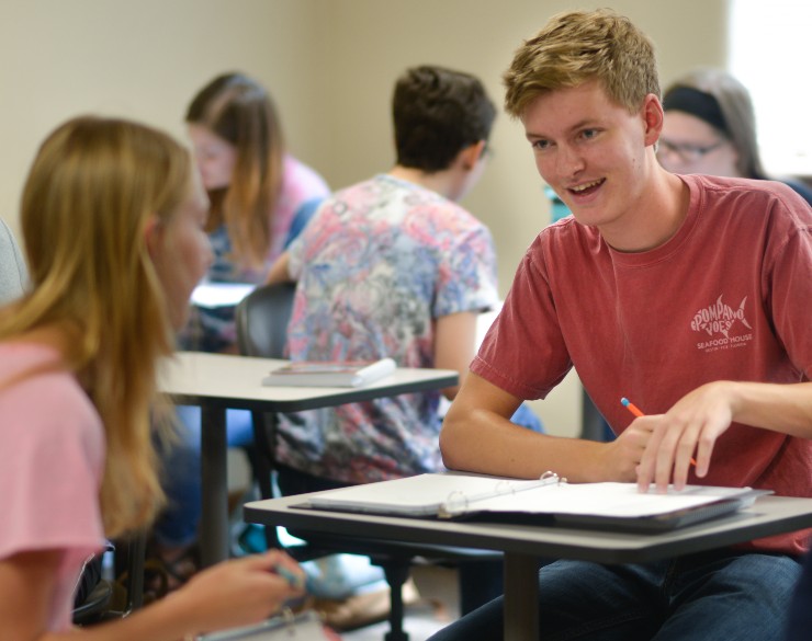 Students study together