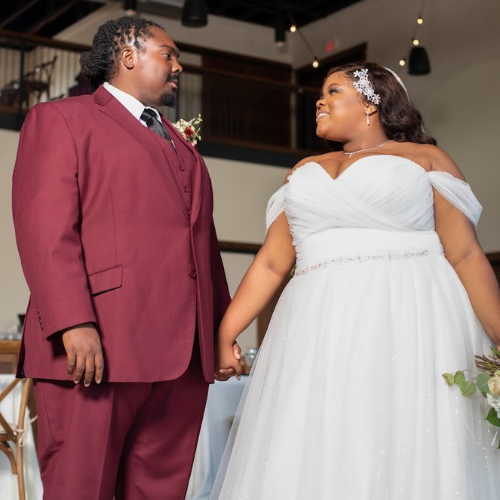 Branden and Kelsey Higginson on their wedding day.