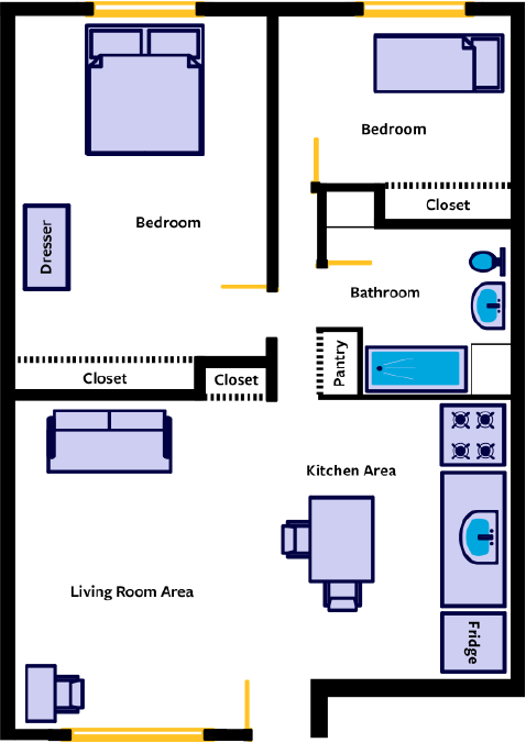 College Courts 2 Bedroom