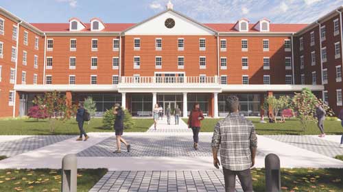 rendering of the living and learning commons