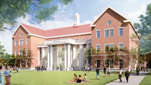 rendering of the front of jackson hall