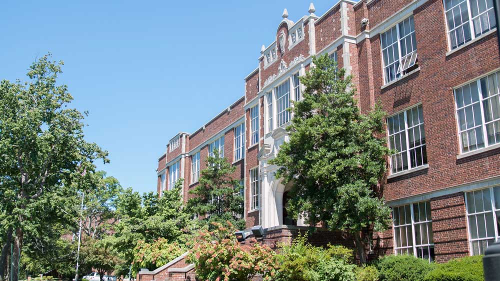 exterior of Wilson Hall, south steps
