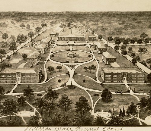 sketch of campus