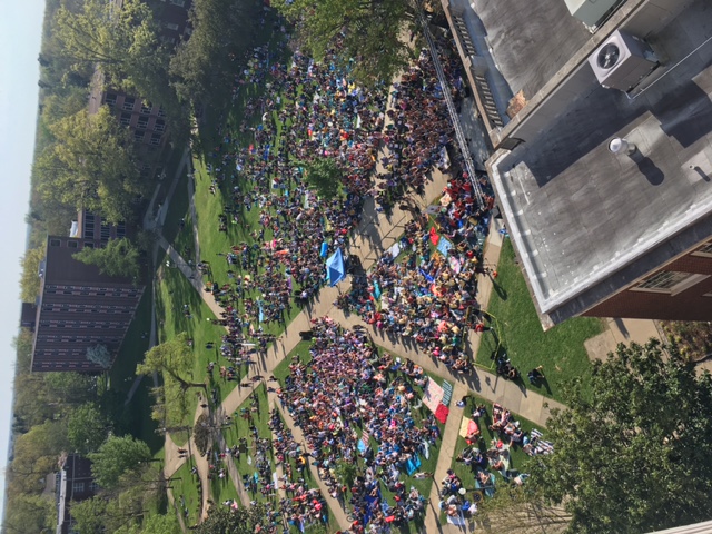 Crowd gathered for All Campus Sing