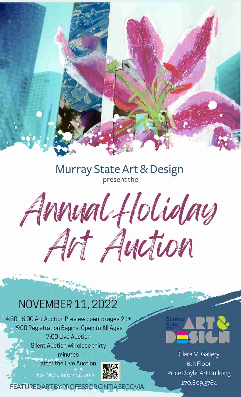 Department of Art & Design annual Holiday Art Auction flyer