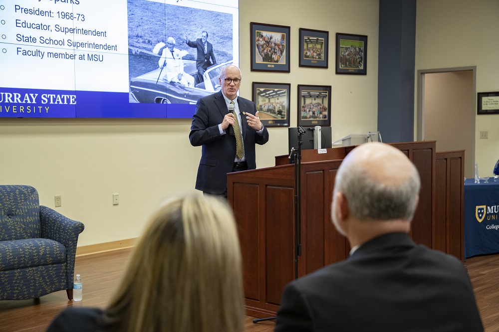 Dr. Bob Jackson speaking at Sparks Lecture