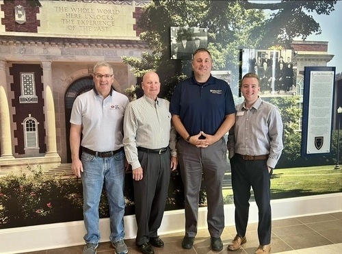 AGC Executive Vice President Chris Nelson, Dr. Danny Claiborne, Director of the School of Engineering Dr. Jamie Rogers and Director of Development Christian Barnes
