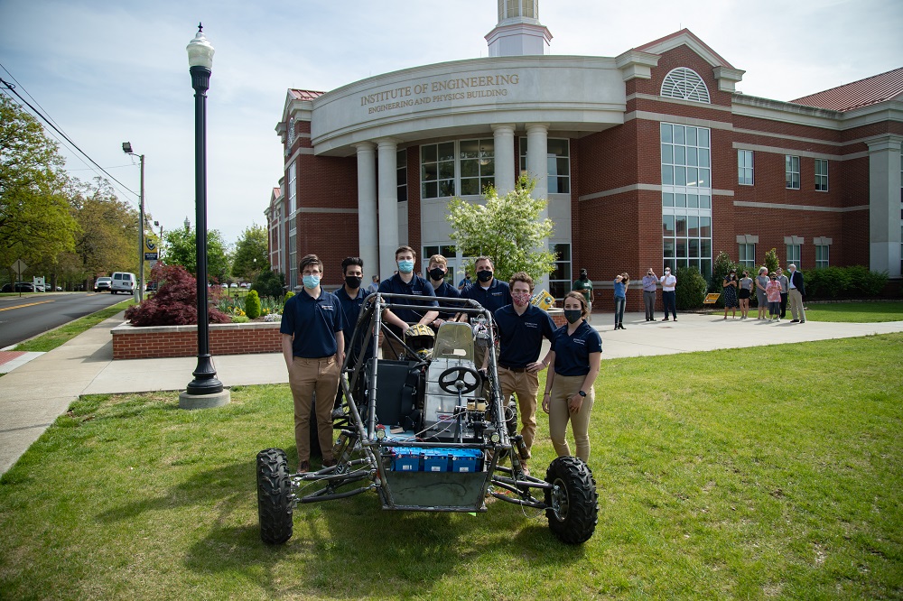 Engineering Physics Senior Design team designed and built an electric all-terrain vehicle