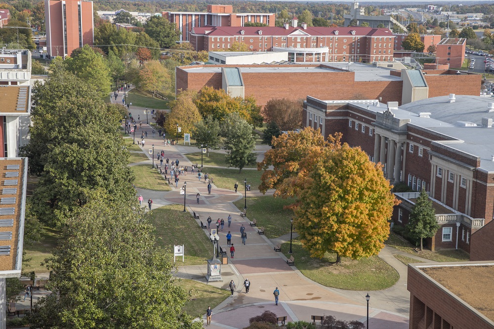 Murray State Campus overhead view