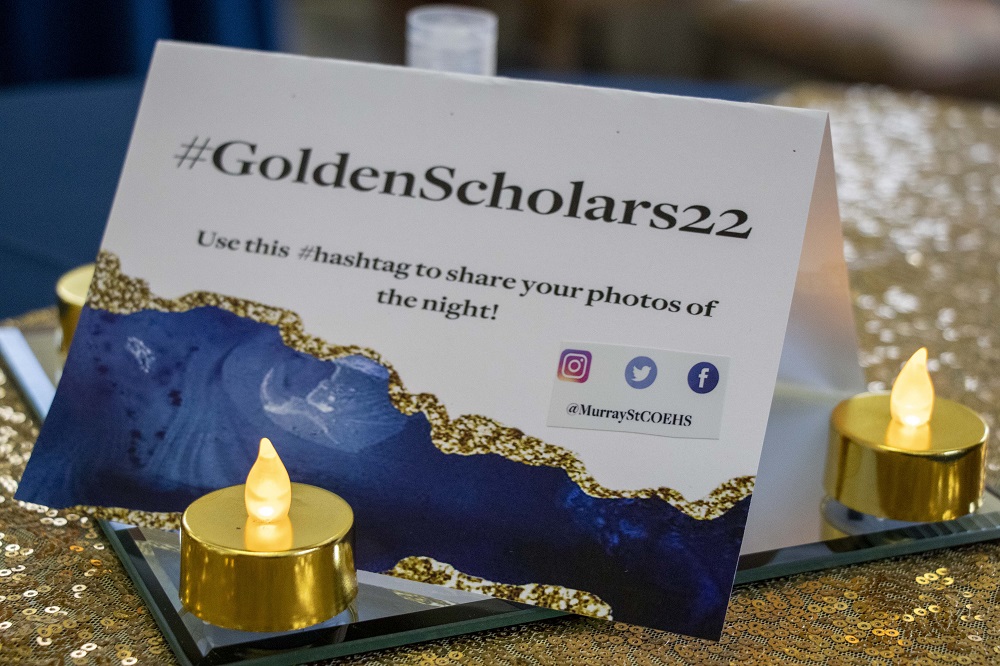 Golden Scholars place card