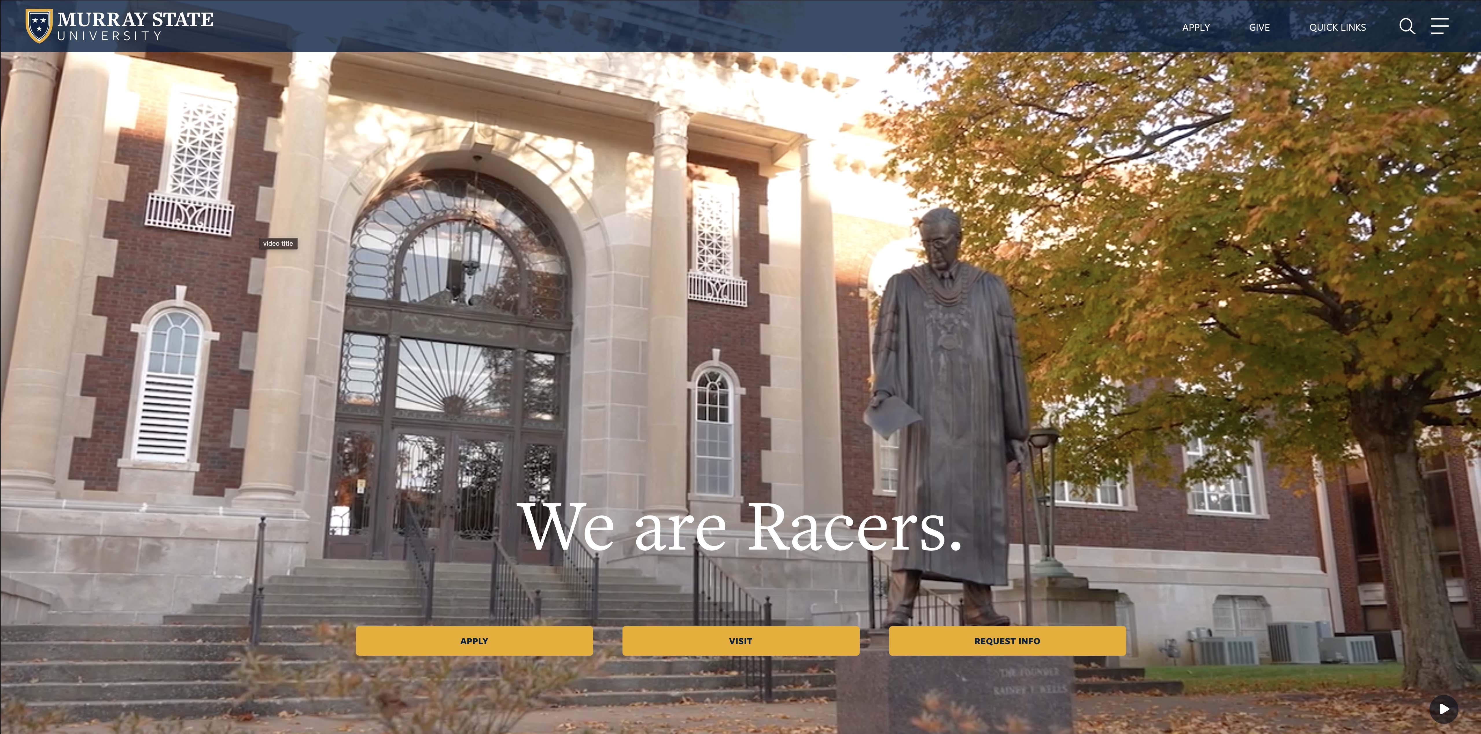 Murray State desktop homepage