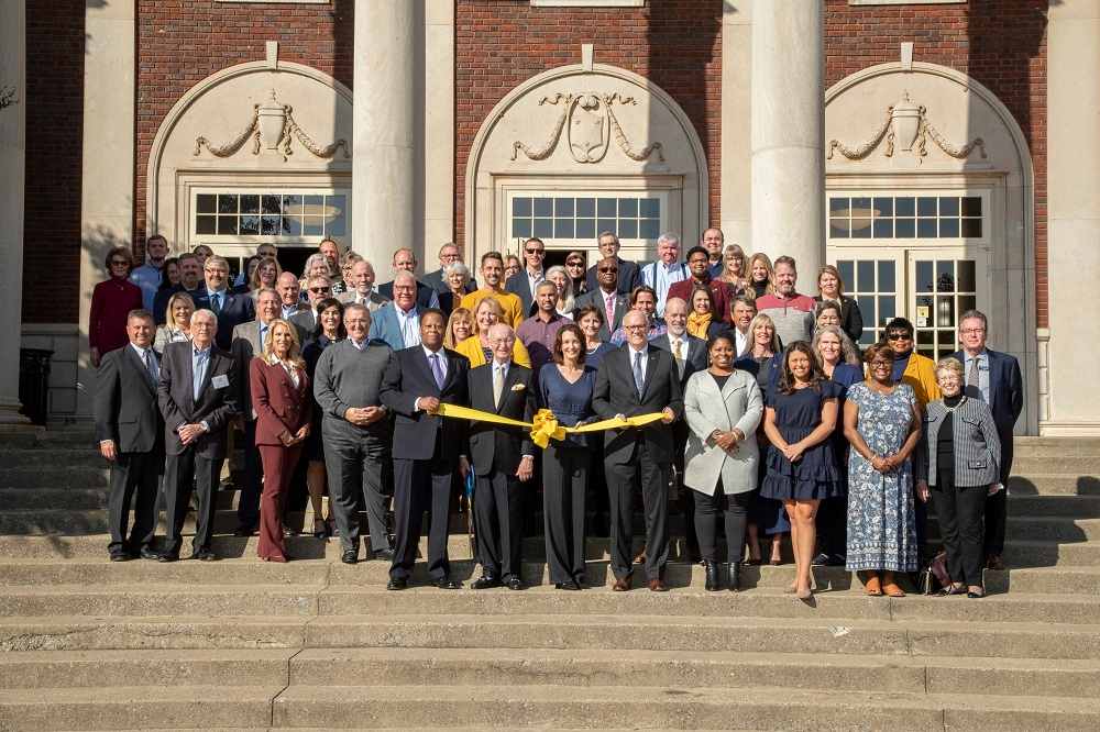 Lovett ribbon cutting