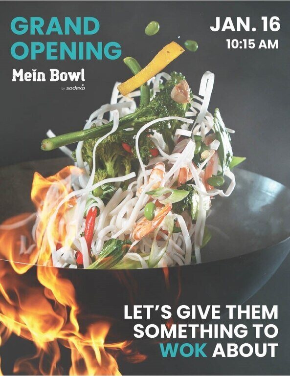 Mein Bowl grand opening poster