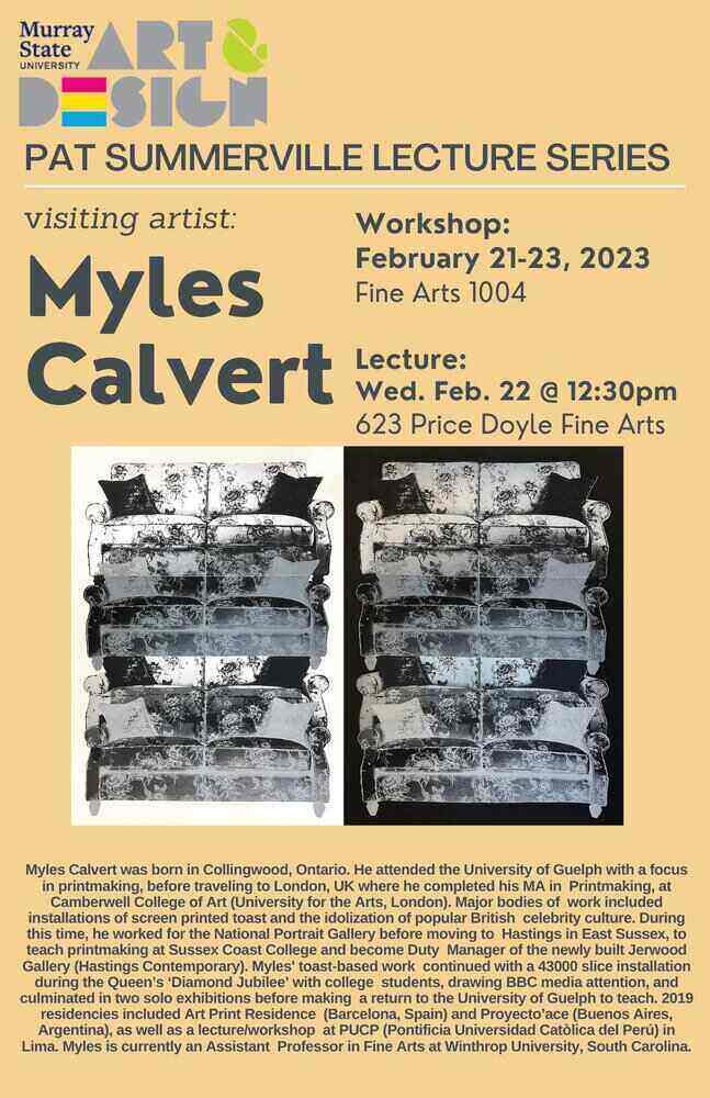 Myles calvert lecture poster