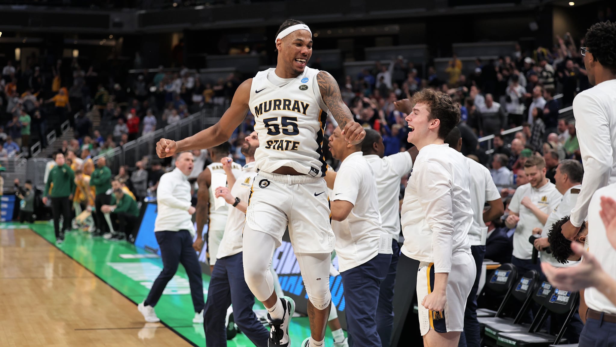 Racers celebrate victory over San Francisco