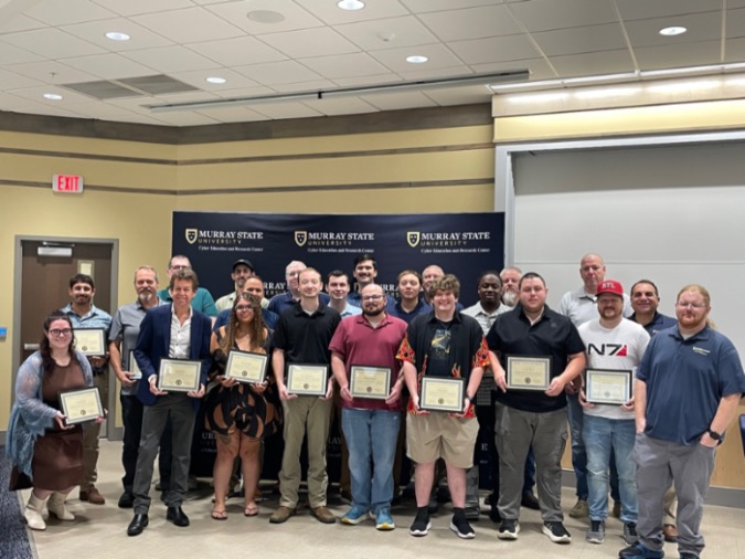 Second graduating class of Murray State's Cybersecurity Analyst certificate program.