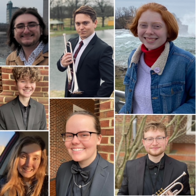 Collage of trumpet players