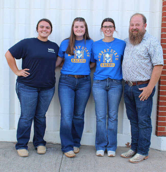 Pictured from left to right Ava Isaacs, Kassidi Metcalf, Annalyn Harper, and Dr. Brian Parr