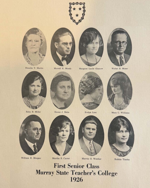 yearbook page of first senior class 1926